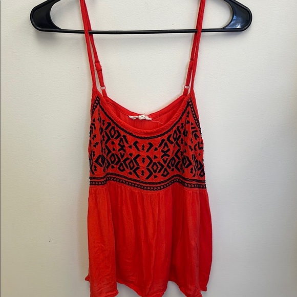 Red Embroidered Camisole size medium - Picture 1 of 7